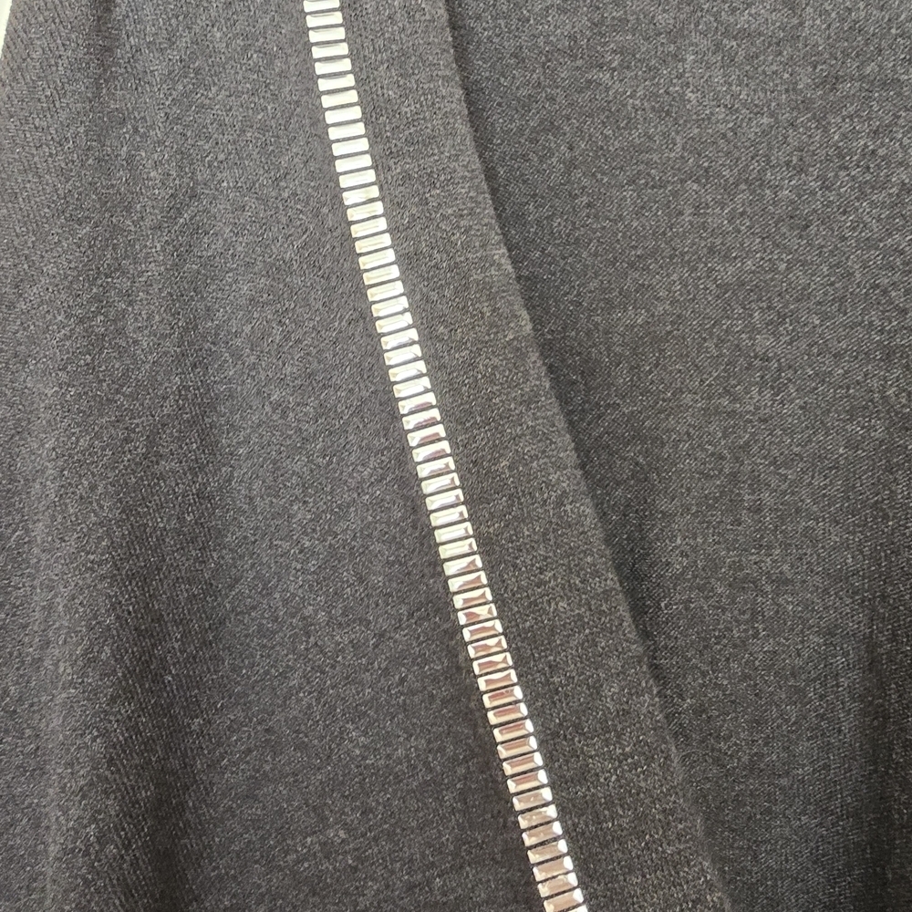 St. John Charcoal Grey Cape Poncho with Silver Trim - Picture 5 of 5